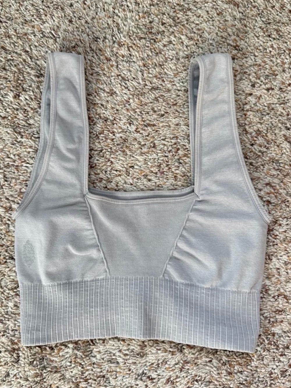 Free People Light Gray Seamless Ribbed Bralette